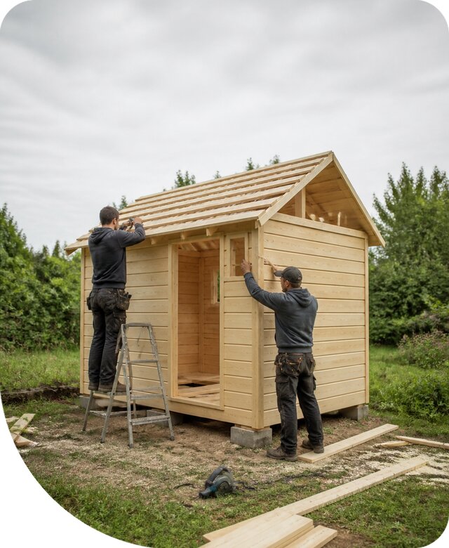 Деревянный хозблок в Североуральске под ключ для дачи и участка